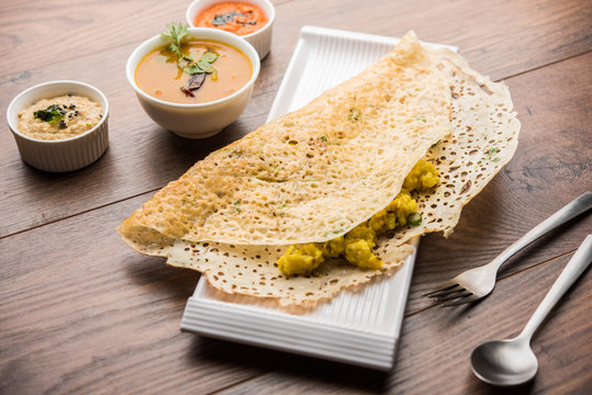 Rawa Onion Masala Dosa