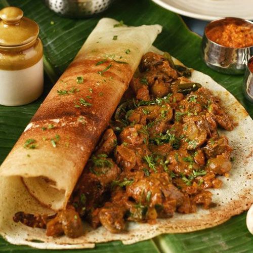 Mushroom Masala Dosa