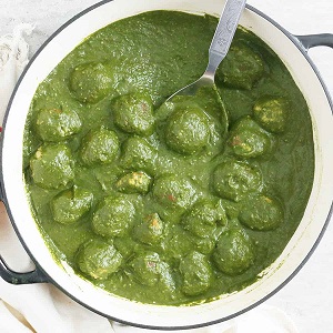 Spinach Kofta with Saag curry